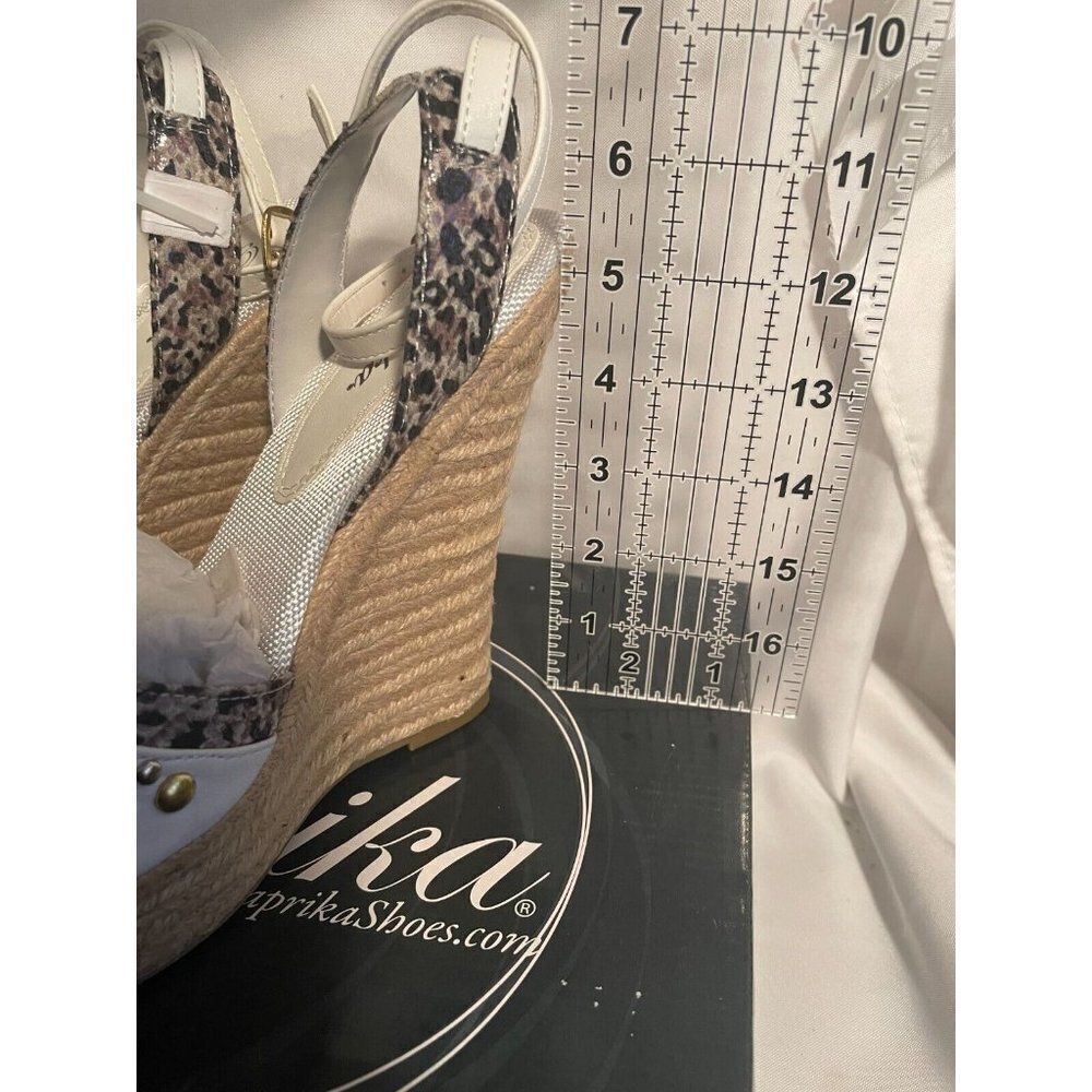 NEW Paprika Exempt-S Wedges Espadrilles 7.5" - Picture 8 of 13